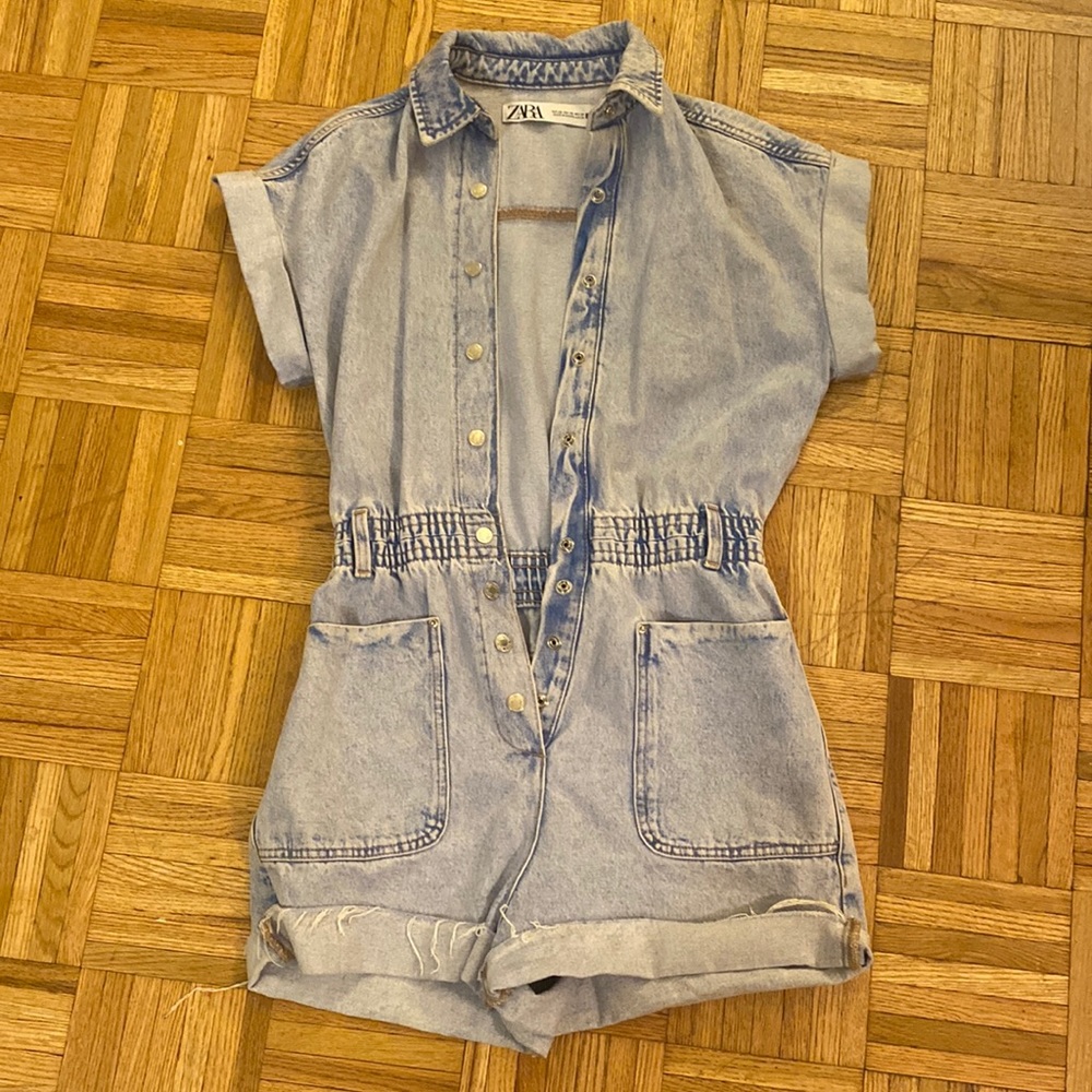 Denim Zara romper